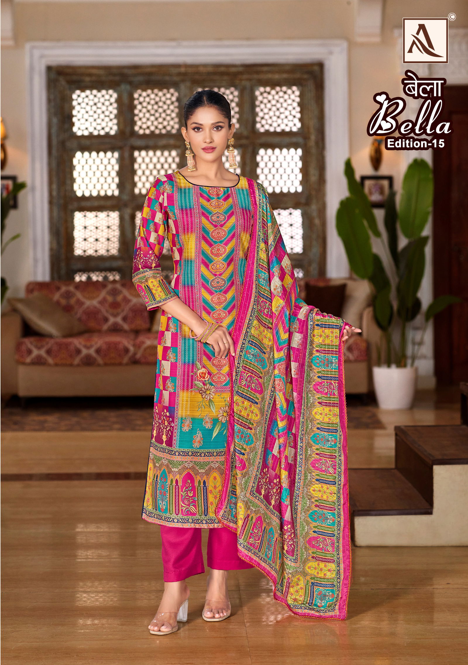 Bella 15 By Alok Suit Maslin Printed Dress Material Suppliers In Mumbai